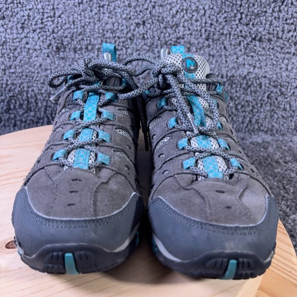 Merrell Crosslander 2 Hiking Shoe Womens Sz 9.5 Gray Suede Outdoor Trail Sneaker - Picture 2 of 7